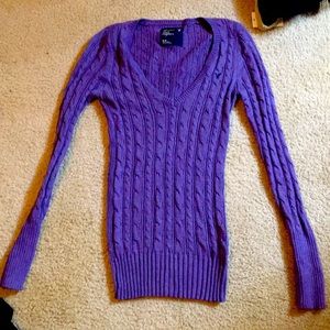 Purple American eagle knit sweater